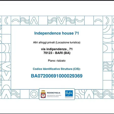 Independence House 71 * Bari
