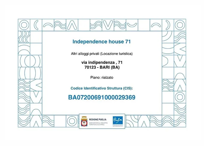 Independence House 71 * Bari